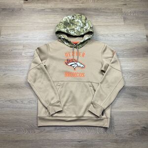 Denver Broncos Hoodie Mens Medium Beige Nike Salute To Service Camo NFL Football
